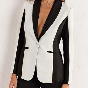 Black and White Womens Blazer